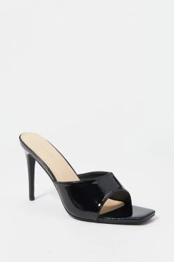 Stitches Ladies Square Toe Stiletto Mule High Heel Heels