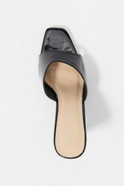 Stitches Ladies Square Toe Stiletto Mule High Heel Heels