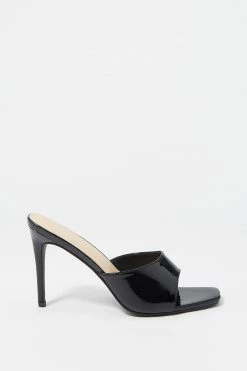 Stitches Ladies Square Toe Stiletto Mule High Heel Heels