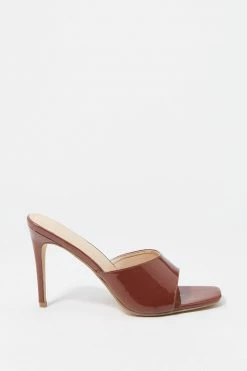 Stitches Ladies Square Toe Stiletto Mule High Heel Heels