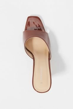 Stitches Ladies Square Toe Stiletto Mule High Heel Heels