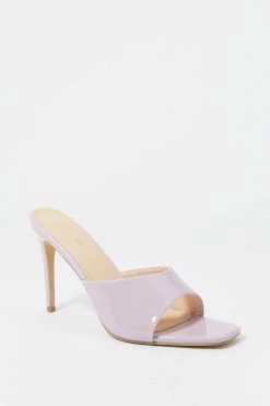 Stitches Ladies Square Toe Stiletto Mule High Heel Heels