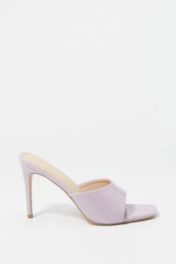 Stitches Ladies Square Toe Stiletto Mule High Heel Heels