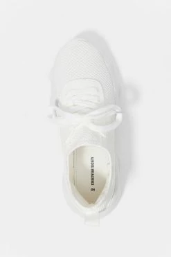 Stitches Ladies Sneakers Lace-Up Rubber Toe Bubble Sole Knit Sneaker