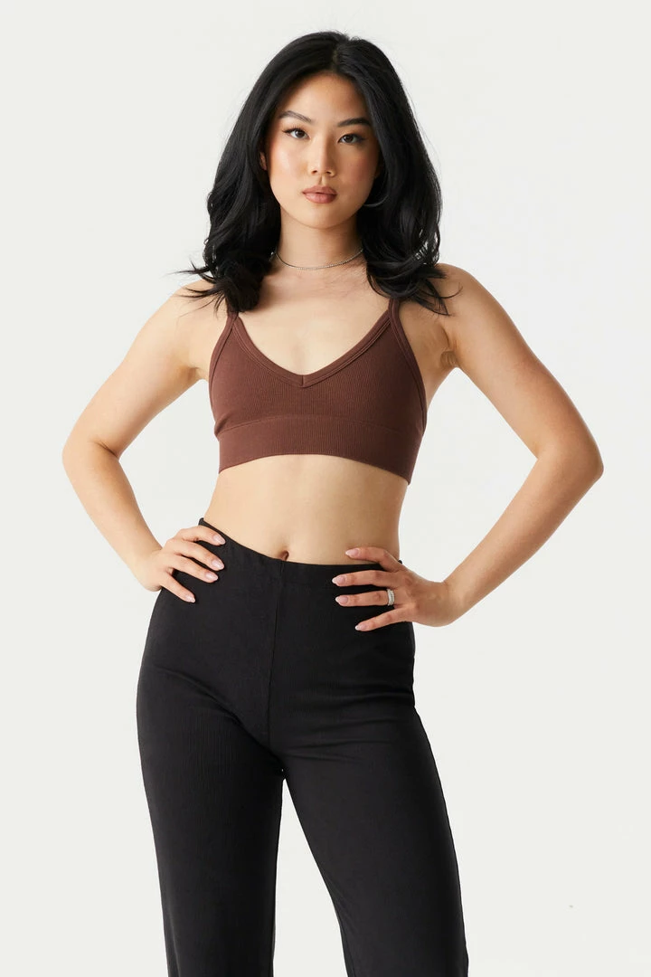 Stitches Ladies Tops Seamless V-Neck Bralette 10 Stitches Ladies Tops Seamless V-Neck Bralette