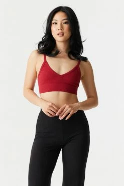 Stitches Ladies Tops Seamless V-Neck Bralette 48 Stitches Ladies Tops Seamless V-Neck Bralette
