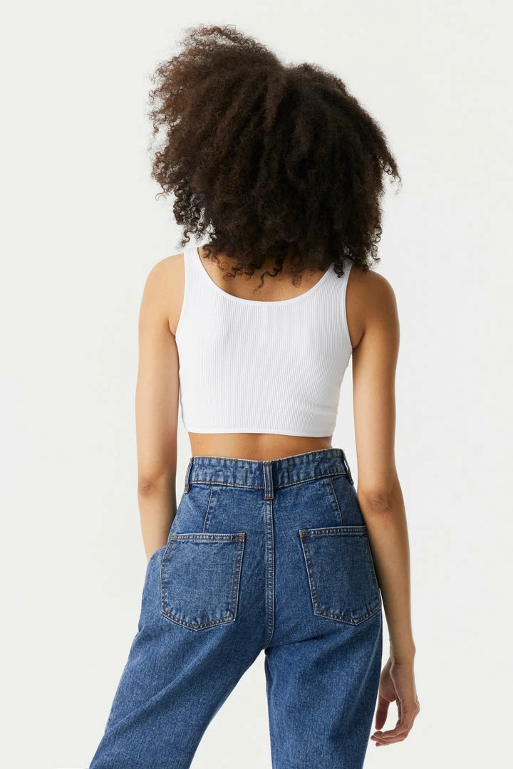 Stitches Ladies Seamless Ribbed V-Neck Twist Front Bra Top Tops 11 Stitches Ladies Seamless Ribbed V-Neck Twist Front Bra Top Tops