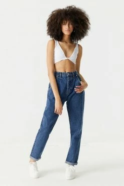 Stitches Ladies Seamless Ribbed V-Neck Twist Front Bra Top Tops 32 Stitches Ladies Seamless Ribbed V-Neck Twist Front Bra Top Tops