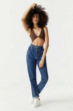 Stitches Ladies Seamless Ribbed V-Neck Twist Front Bra Top Tops 35 Stitches Ladies Seamless Ribbed V-Neck Twist Front Bra Top Tops