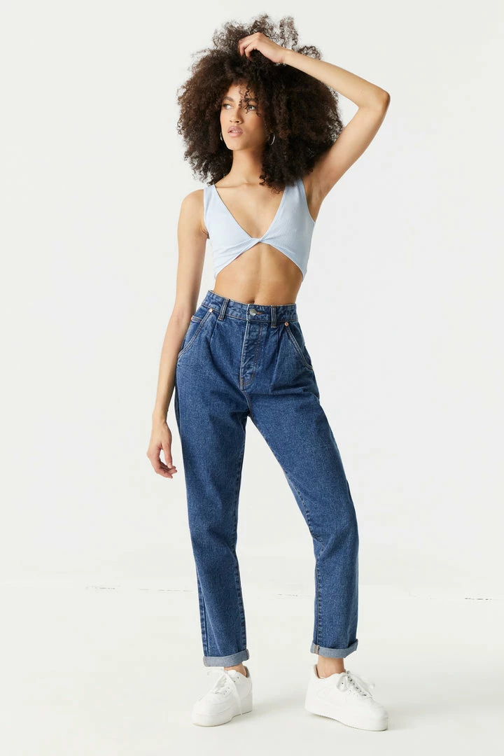 Stitches Ladies Seamless Ribbed V-Neck Twist Front Bra Top Tops 3 Stitches Ladies Seamless Ribbed V-Neck Twist Front Bra Top Tops