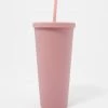 Stitches Ladies Reusable Cold Cup Tumbler With Straw Home + Lifestyle