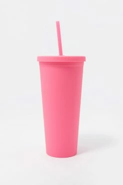Stitches Ladies Reusable Cold Cup Tumbler With Straw Home + Lifestyle