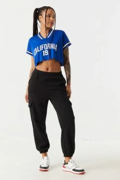 Stitches Ladies California Graphic Crop Basketball Jersey