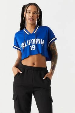 Stitches Ladies California Graphic Crop Basketball Jersey