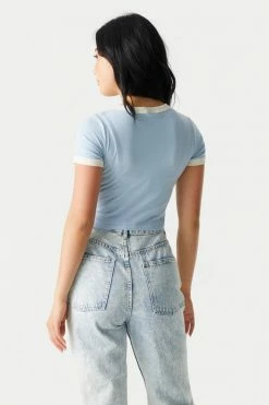 Stitches Ladies Joshua Tree Graphic Crop T-Shirt Tops