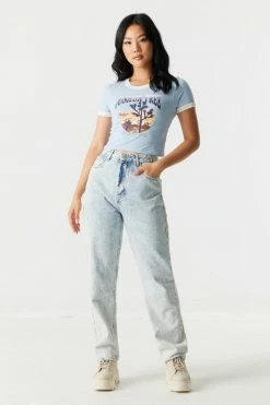 Stitches Ladies Joshua Tree Graphic Crop T-Shirt Tops 5 Stitches Ladies Joshua Tree Graphic Crop T-Shirt Tops