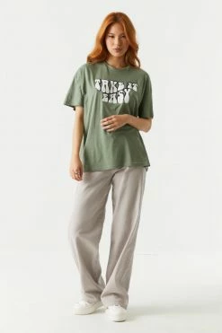 Stitches Ladies Take It Easy Graphic Boyfriend T-Shirt