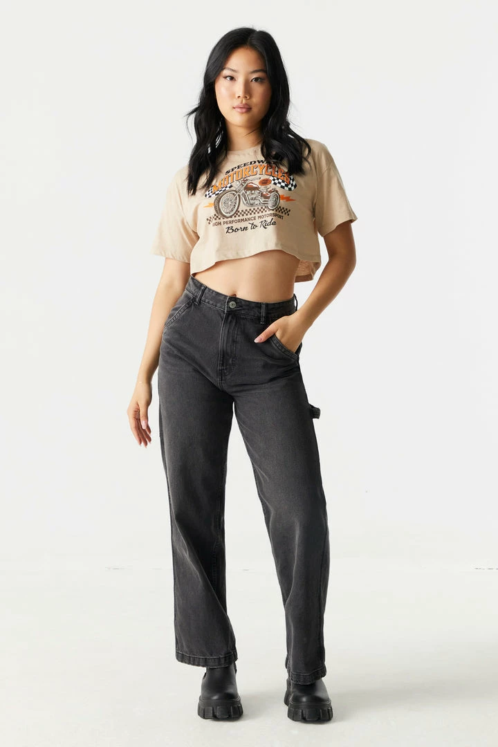 Stitches Ladies Born To Ride Graphic Boxy Skimmer T-Shirt 3 Stitches Ladies Born To Ride Graphic Boxy Skimmer T-Shirt