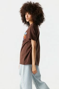 Stitches Ladies Legends Born To Ride Graphic Oversized T-Shirt Tops