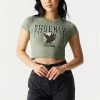 Stitches Ladies Tops Phoenix Graphic Crop T-Shirt