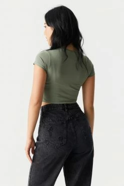 Stitches Ladies Tops Phoenix Graphic Crop T-Shirt