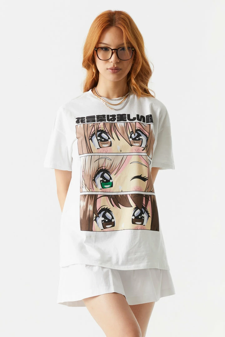 Stitches Ladies Tops Anime Wink Graphic Boyfriend T-Shirt 1 Stitches Ladies Tops Anime Wink Graphic Boyfriend T-Shirt