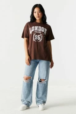 Stitches Ladies London Graphic Boyfriend T-Shirt