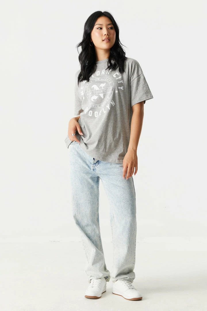 Stitches Ladies New York City Graphic Boyfriend T-Shirt 3 Stitches Ladies New York City Graphic Boyfriend T-Shirt