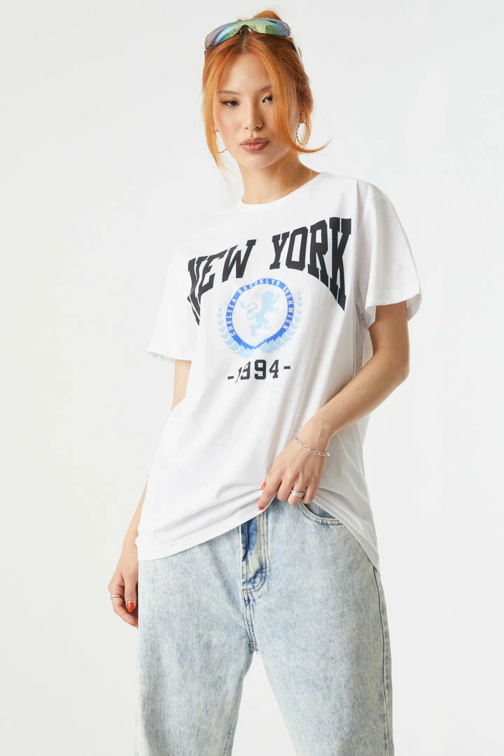 Stitches Ladies 1994 New York Graphic Oversized T-Shirt Tops 4 Stitches Ladies 1994 New York Graphic Oversized T-Shirt Tops