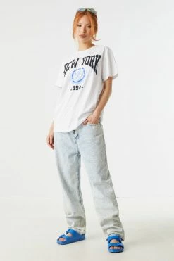 Stitches Ladies 1994 New York Graphic Oversized T-Shirt Tops 11 Stitches Ladies 1994 New York Graphic Oversized T-Shirt Tops