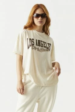 Stitches Ladies Tops City Of Angels LA Graphic Oversized T-Shirt