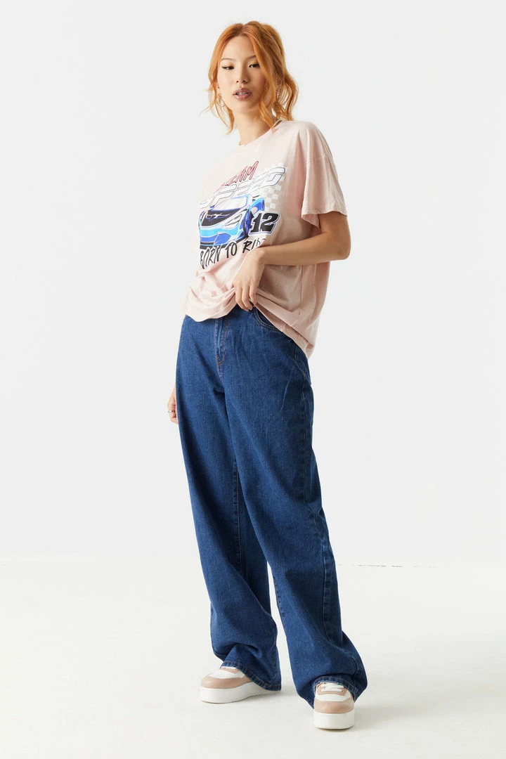 Stitches Ladies Born To Ride Graphic Boyfriend T-Shirt Tops 3 Stitches Ladies Born To Ride Graphic Boyfriend T-Shirt Tops