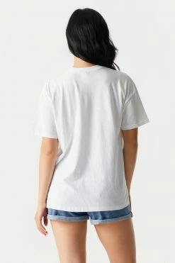 Stitches Ladies Live Free Butterfly Graphic T-Shirt