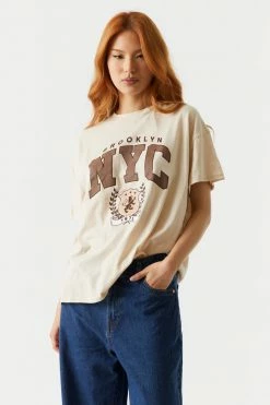 Stitches Ladies Tops NYC Graphic Boyfriend T-Shirt