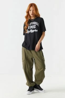 Stitches Ladies Cali 1992 Graphic Boyfriend T-Shirt Tops