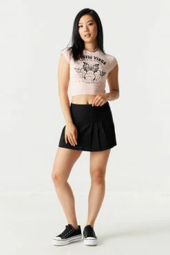 Stitches Ladies Mystic Vibes Graphic Cropped T-Shirt 5 Stitches Ladies Mystic Vibes Graphic Cropped T-Shirt