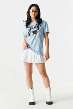 Stitches Ladies Fearless Anime Graphic Oversized T-Shirt Tops 5 Stitches Ladies Fearless Anime Graphic Oversized T-Shirt Tops