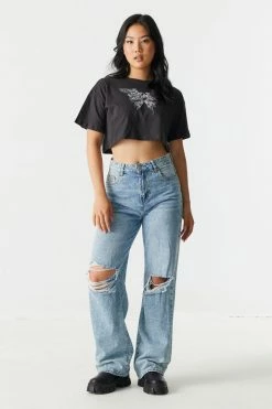 Stitches Ladies Tops Heart Tattoo Graphic Boxy Skimmer T-Shirt 5 Stitches Ladies Tops Heart Tattoo Graphic Boxy Skimmer T-Shirt