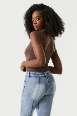 Stitches Ladies Contour V-Neck Cami Bodysuit Tops