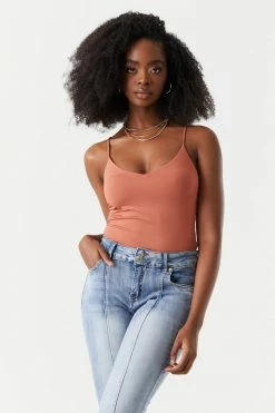 Stitches Ladies Contour V-Neck Cami Bodysuit Tops