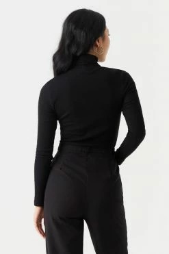 Stitches Ladies Tops Ribbed Long Sleeve Turtleneck