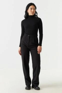 Stitches Ladies Tops Ribbed Long Sleeve Turtleneck