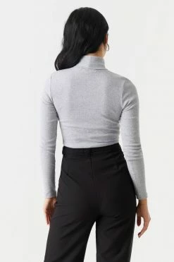 Stitches Ladies Tops Ribbed Long Sleeve Turtleneck
