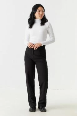 Stitches Ladies Tops Ribbed Long Sleeve Turtleneck