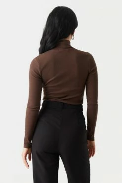 Stitches Ladies Tops Ribbed Long Sleeve Turtleneck