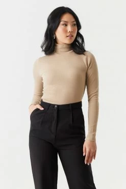 Stitches Ladies Tops Ribbed Long Sleeve Turtleneck