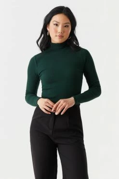 Stitches Ladies Tops Ribbed Long Sleeve Turtleneck