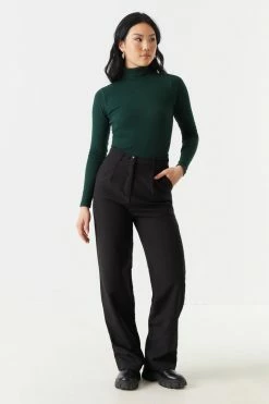 Stitches Ladies Tops Ribbed Long Sleeve Turtleneck