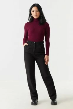 Stitches Ladies Tops Ribbed Long Sleeve Turtleneck