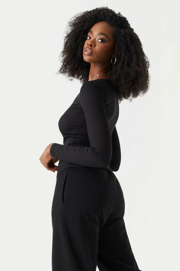 Stitches Ladies Tops Soft Ribbed Henley Long Sleeve Top 8 Stitches Ladies Tops Soft Ribbed Henley Long Sleeve Top